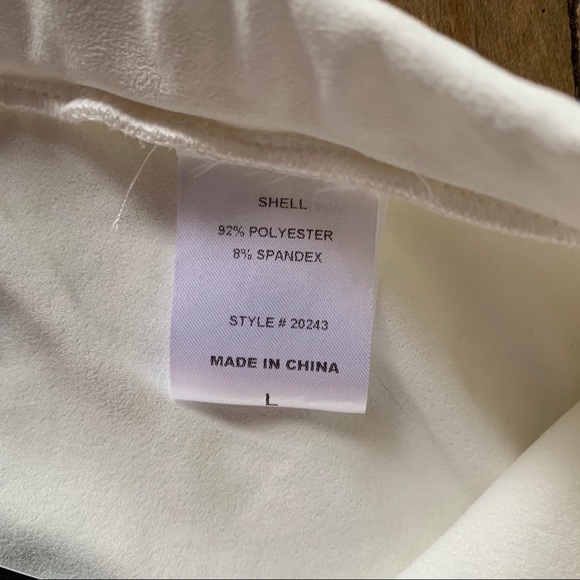 Venti6 Cream Faux Suede Leggings - Picture 6 of 9